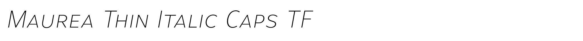Maurea Thin Italic Caps TF image